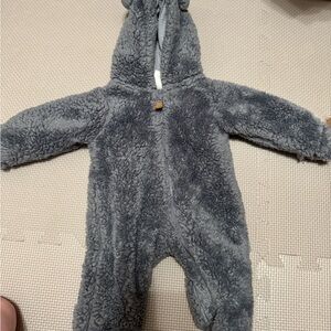 Carter's Soft Gray Sherpa Footie